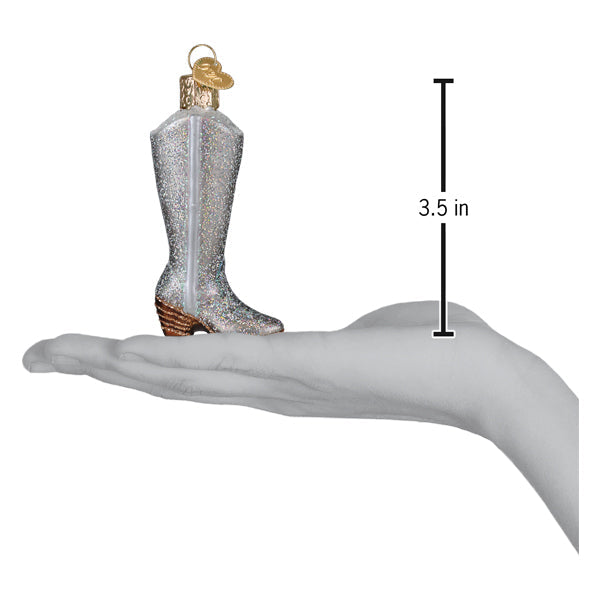 Glittered Boot Ornament