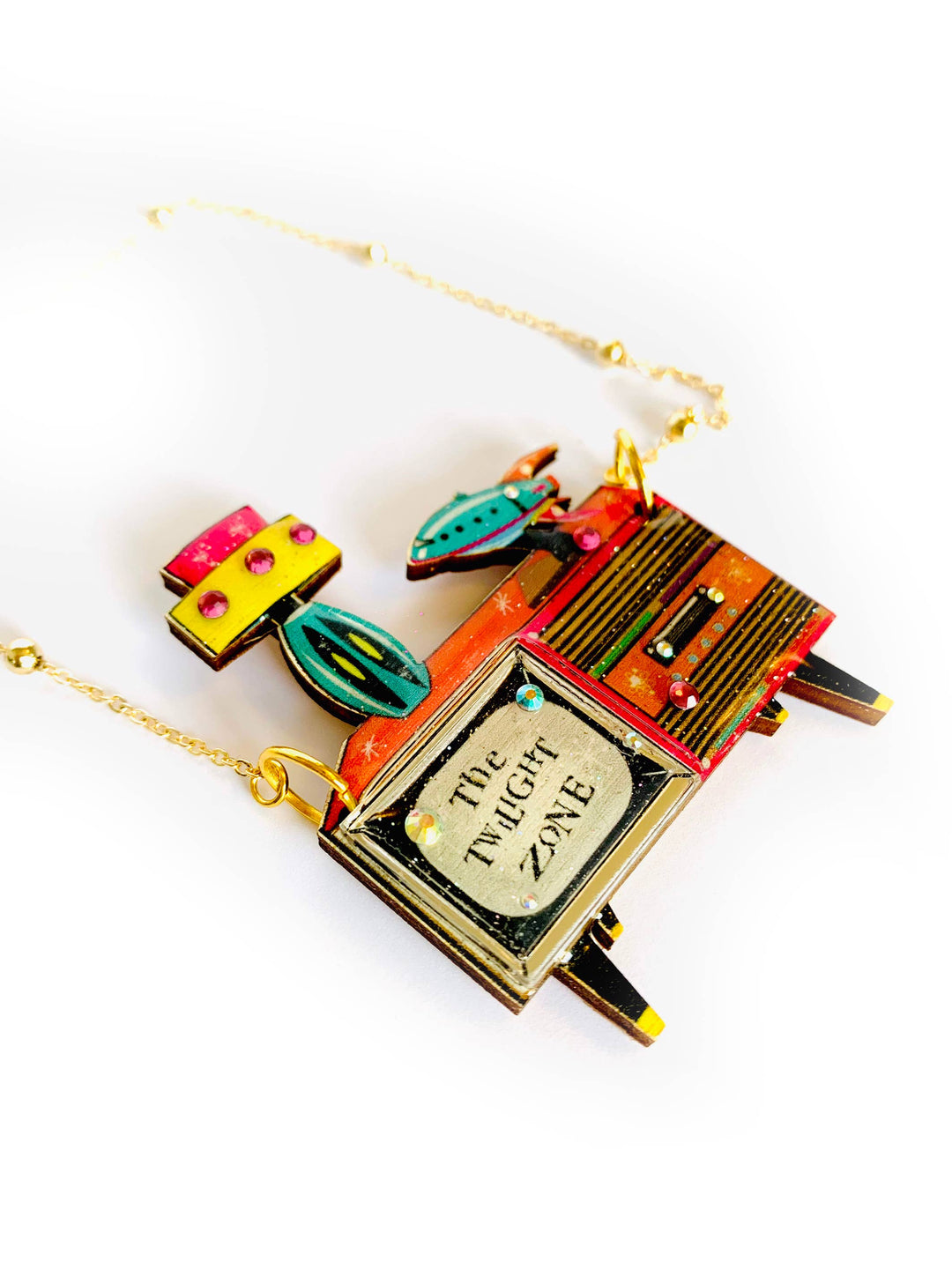 Retro TV Necklace by Rosie Rose Parker