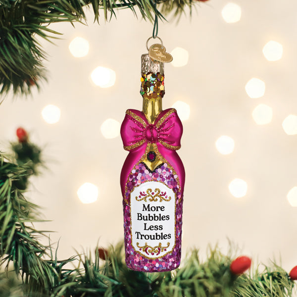 Bottle With Bow Ornament