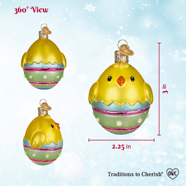 Chick In Easter Egg Ornament