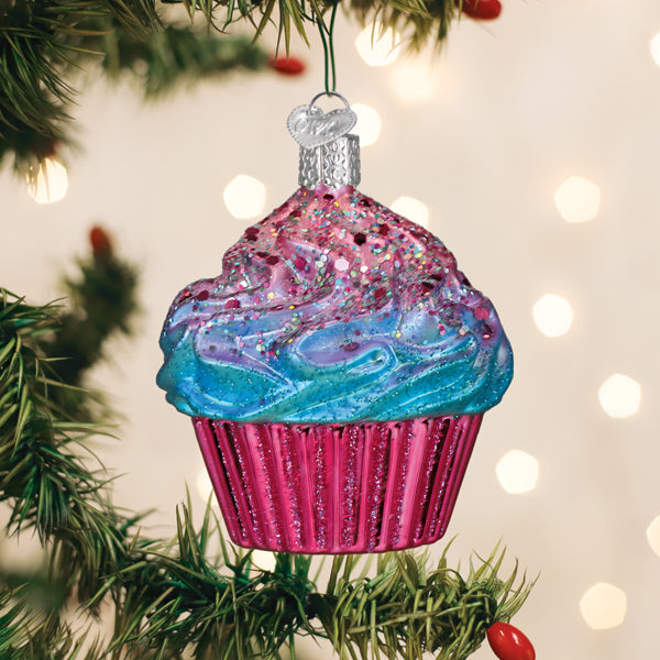 Shimmering Pink Cupcake Ornament