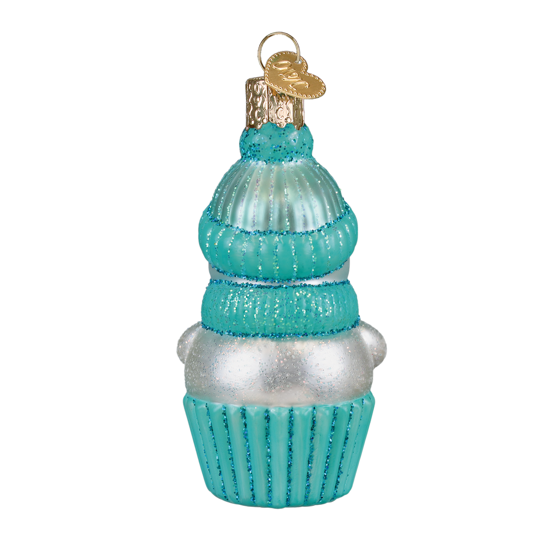 Snow Baby Cupcake Boy Ornament