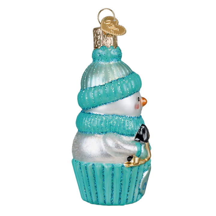 Snow Baby Cupcake Boy Ornament