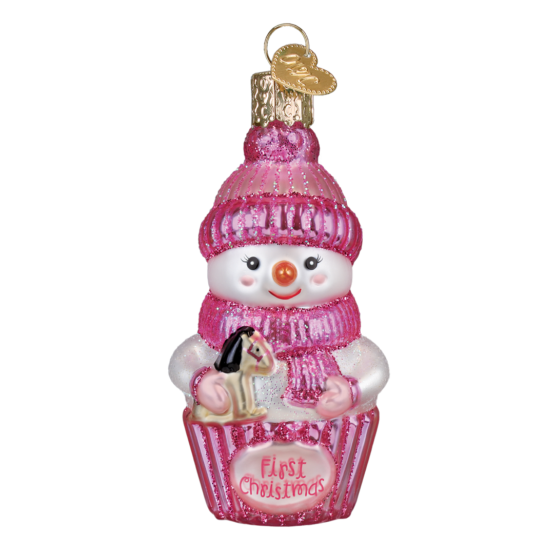 Snow Baby Cupcake Girl Ornament