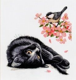 Swallow singing Counted cross stitch kit 1112A