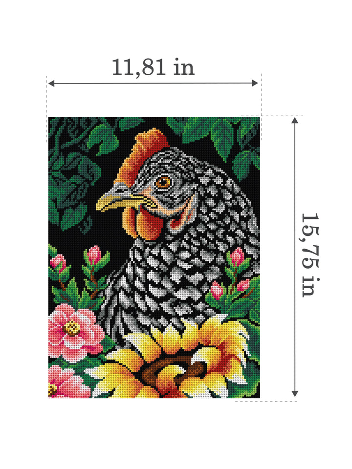 Gobelin canvas for halfstitch without yarn Hen 3382J