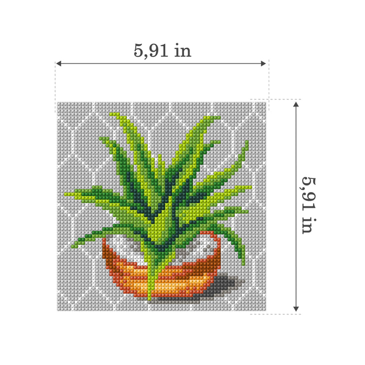 Needlepoint canvas for halfstitch without yarn Cacti 3403D