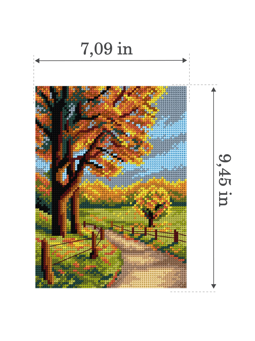 Gobelin canvas for halfstitch without yarn Four season - Autumn 3469F