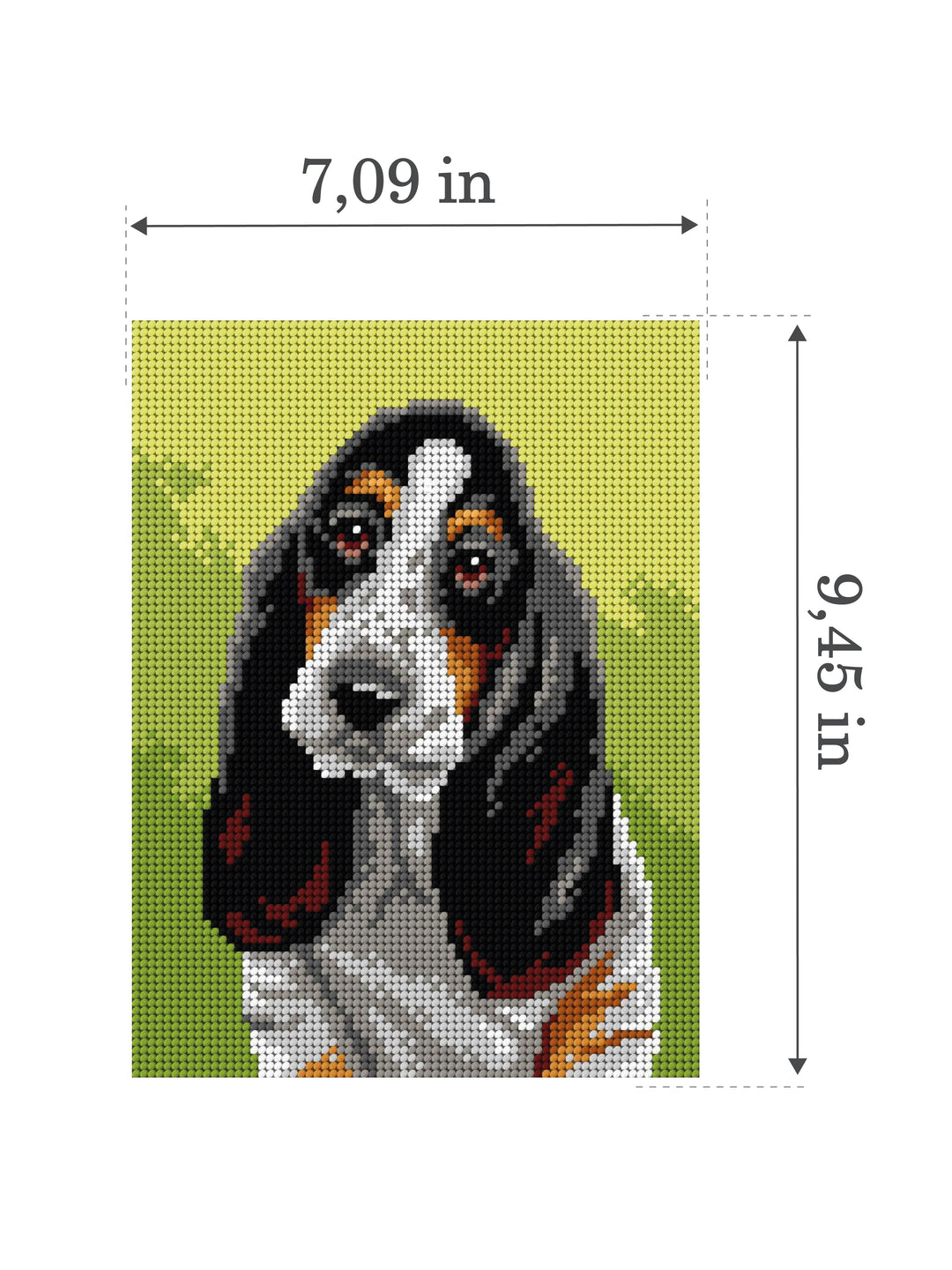 Basset 3474F Needlepoint canvas for halfstitch without yarn