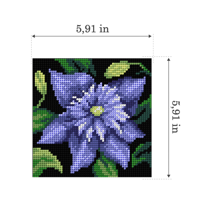 Gobelin canvas for halfstitch without yarn Clematis 3478D