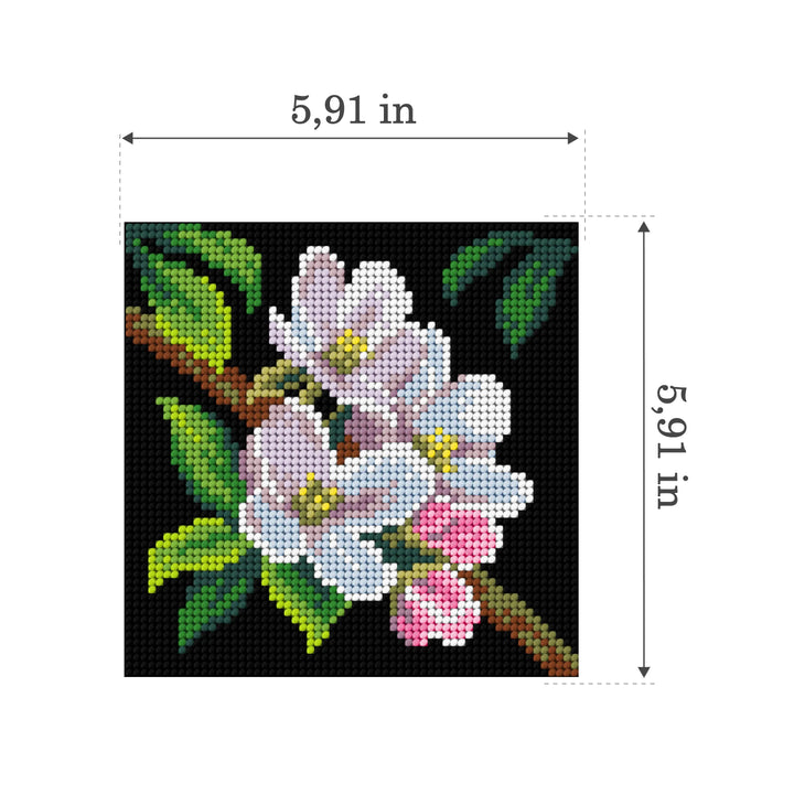 Gobelin canvas for halfstitch without yarn Apple Blossom 3479D