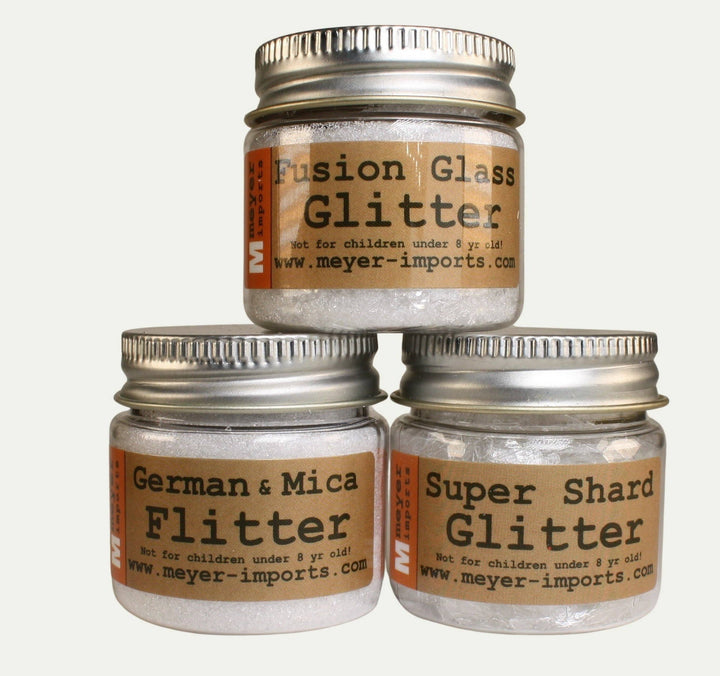 Snow White Icey German Glass Glitter Set - 3 Jars