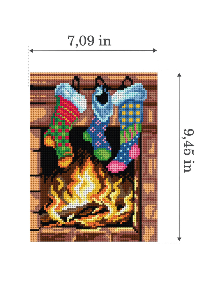 Gobelin canvas for halfstitch without yarn By the Fireplace 3501F
