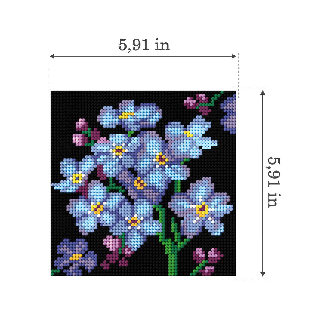 Gobelin canvas for halfstitch without yarn Forget-Me-Nots 3510D