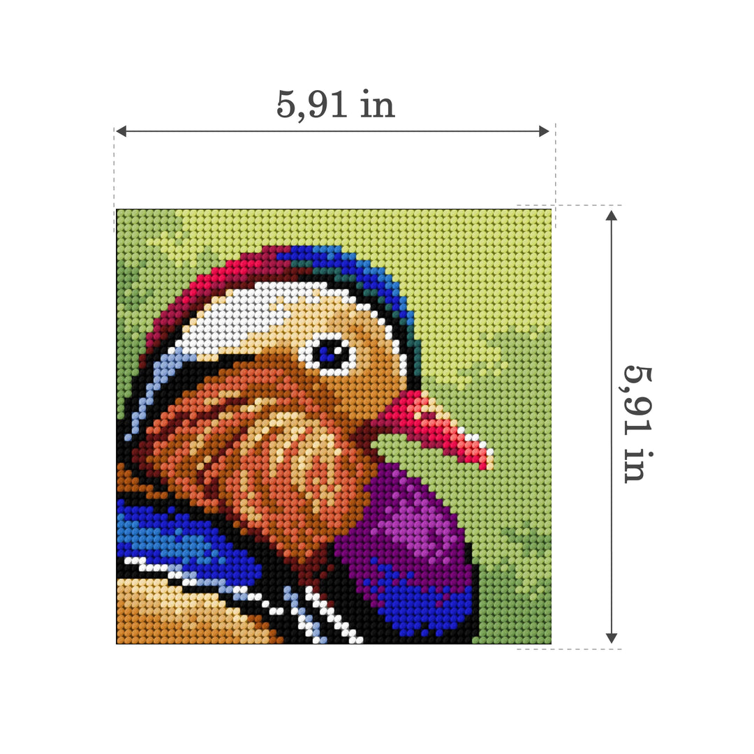 Gobelin canvas for halfstitch without yarn Mandarin Duck 3514D