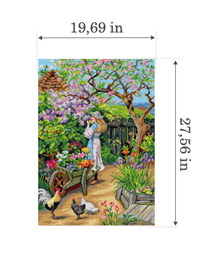 Gobelin canvas for halfstitch without yarn after Wiliam Stephen Coleman - Spring Blossoms 3516R