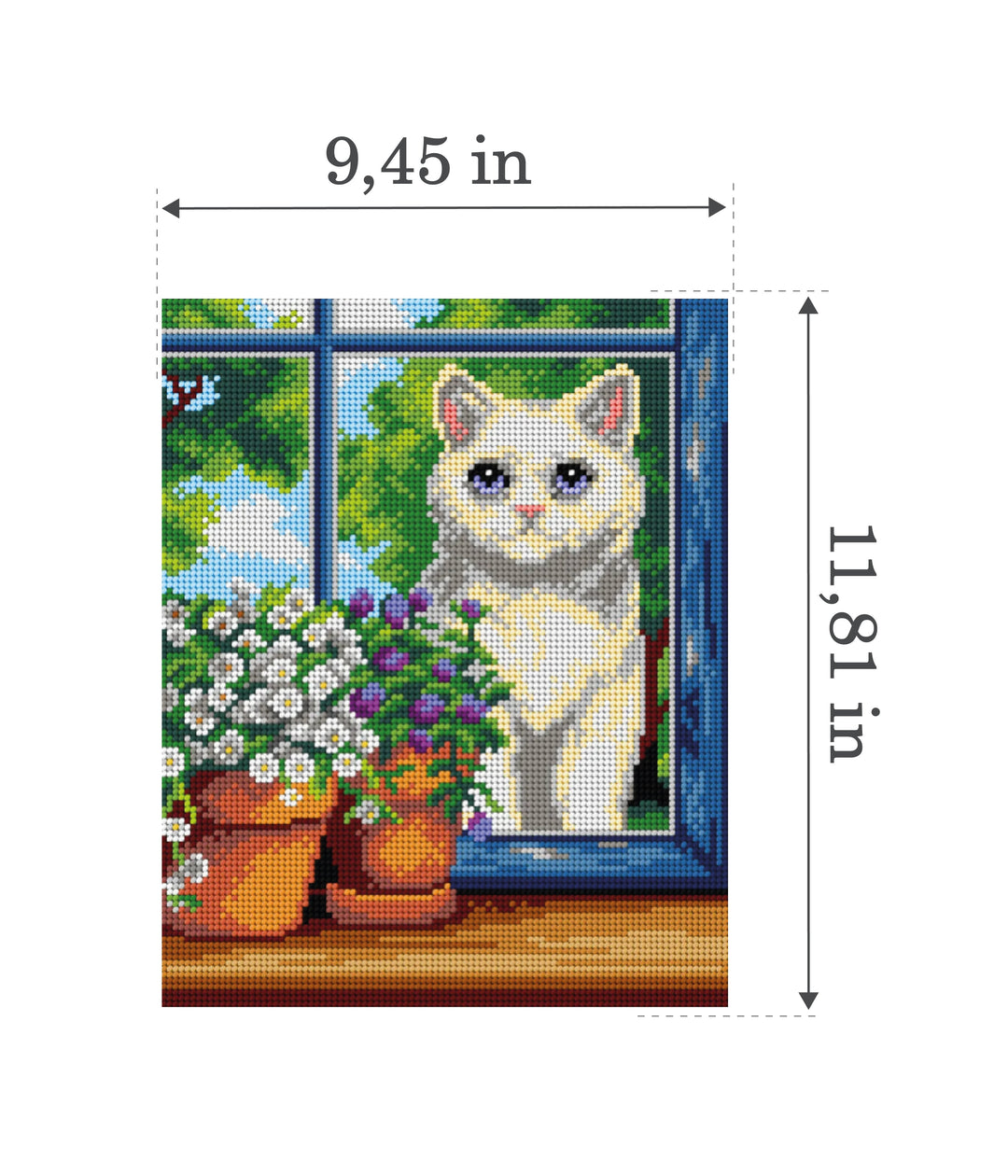 Gobelin canvas for halfstitch without yarn White Cat 3518H