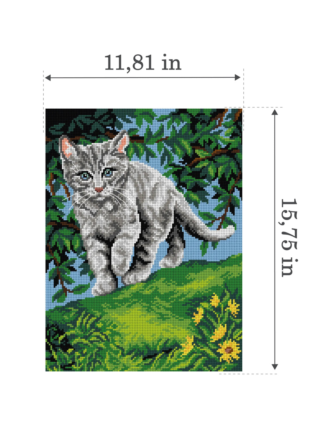 Needlepoint canvas for halfstitch without yarn Hunting Trip 3540J