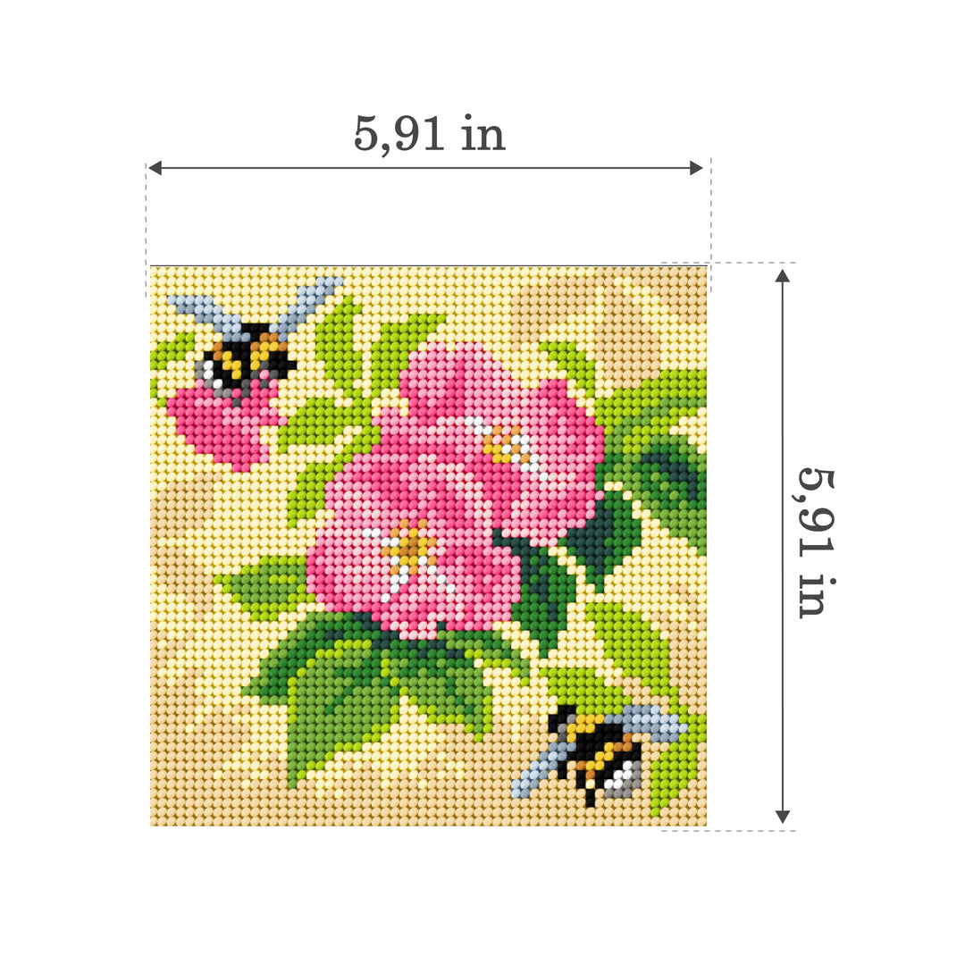 Needlepoint canvas for halfstitch without yarn Four Seasons - Spring 3545D