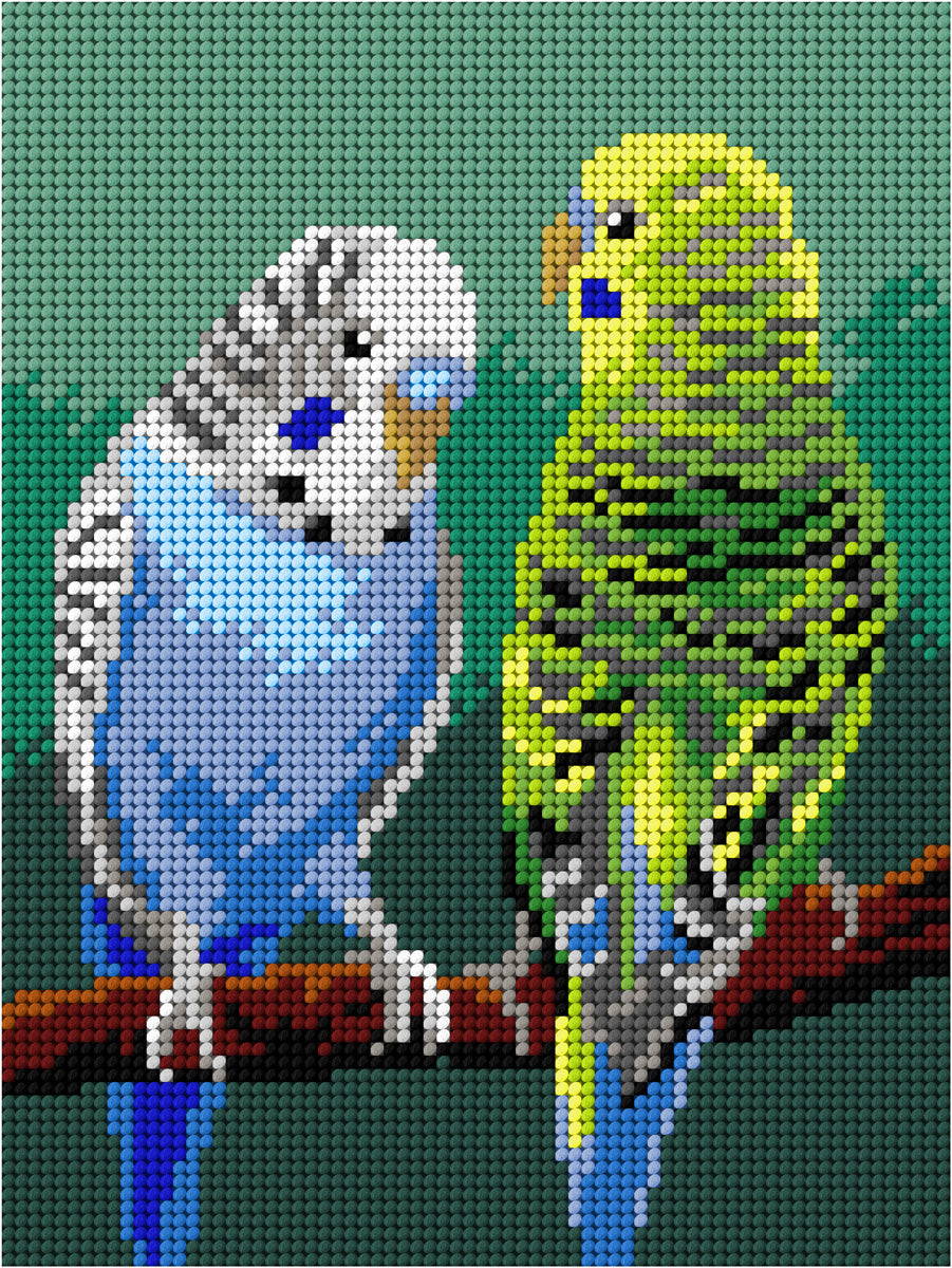 Needlepoint canvas for halfstitch without yarn  Budgerigar 3578F