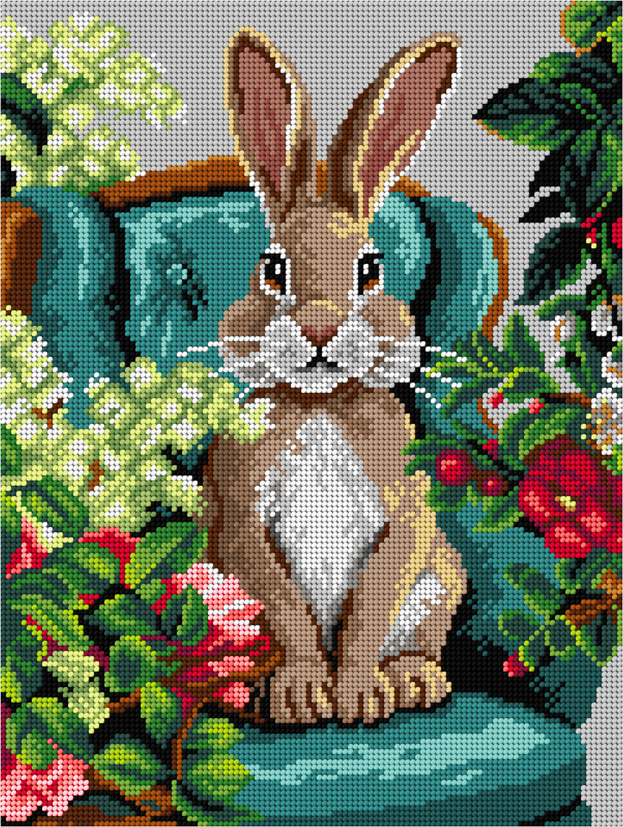 Bunny Gobelin Canvas for Half Stitch by Orchidea 3619J