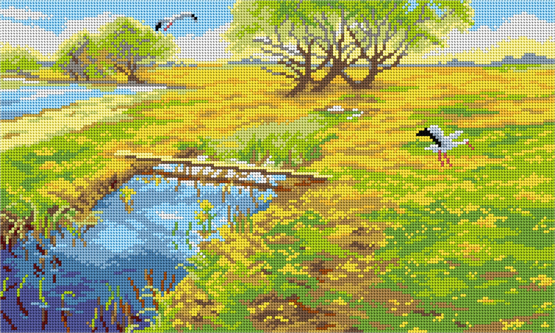 Spring Gobelin Canvas for Half Stitch by Orchidea 3621L