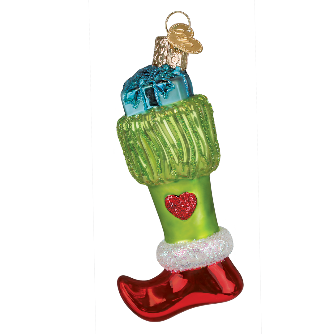 Green Mischief Stocking Ornament