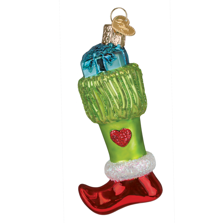 Green Mischief Stocking Ornament