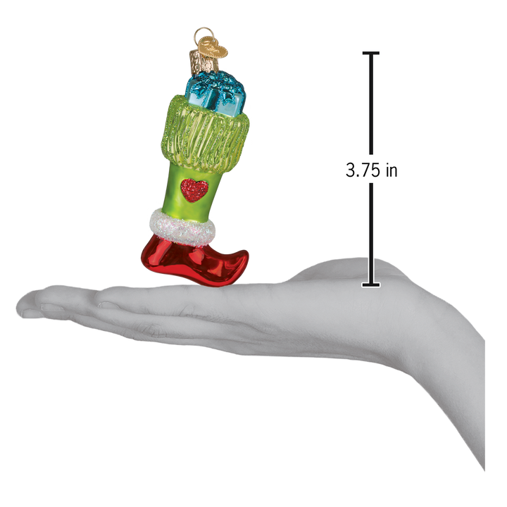 Green Mischief Stocking Ornament