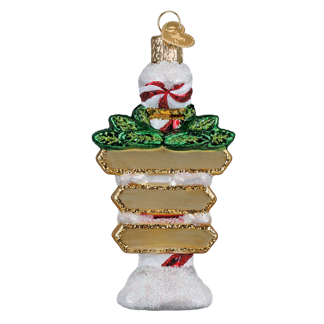 Jolly Junction Post Ornament