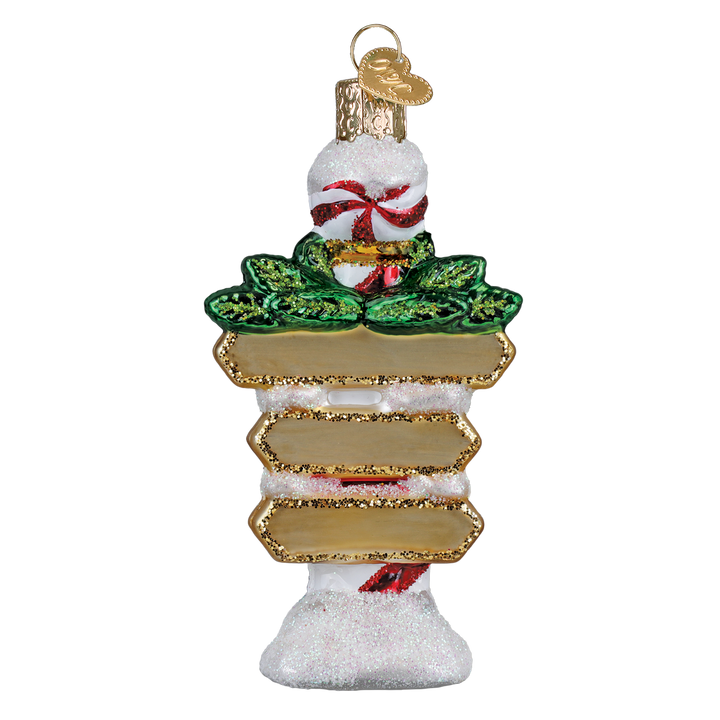 Jolly Junction Post Ornament