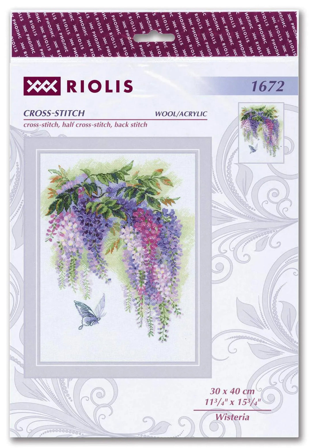 Wisteria R1672 Counted Cross Stitch Kit