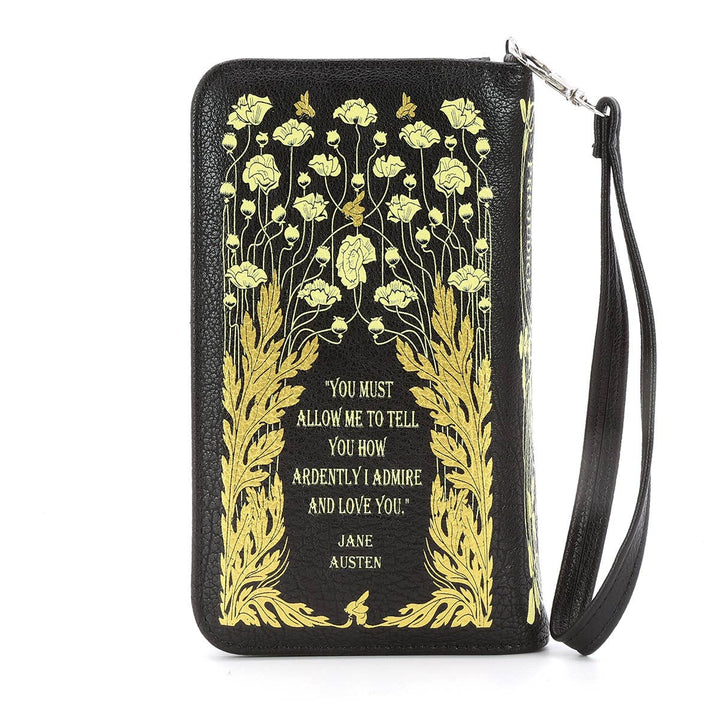 Pride and Prejudice Floral Book Wallet Wristlet