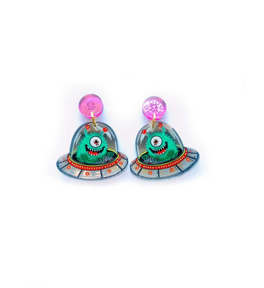 UFO Drop Earrings by Rosie Rose Parker