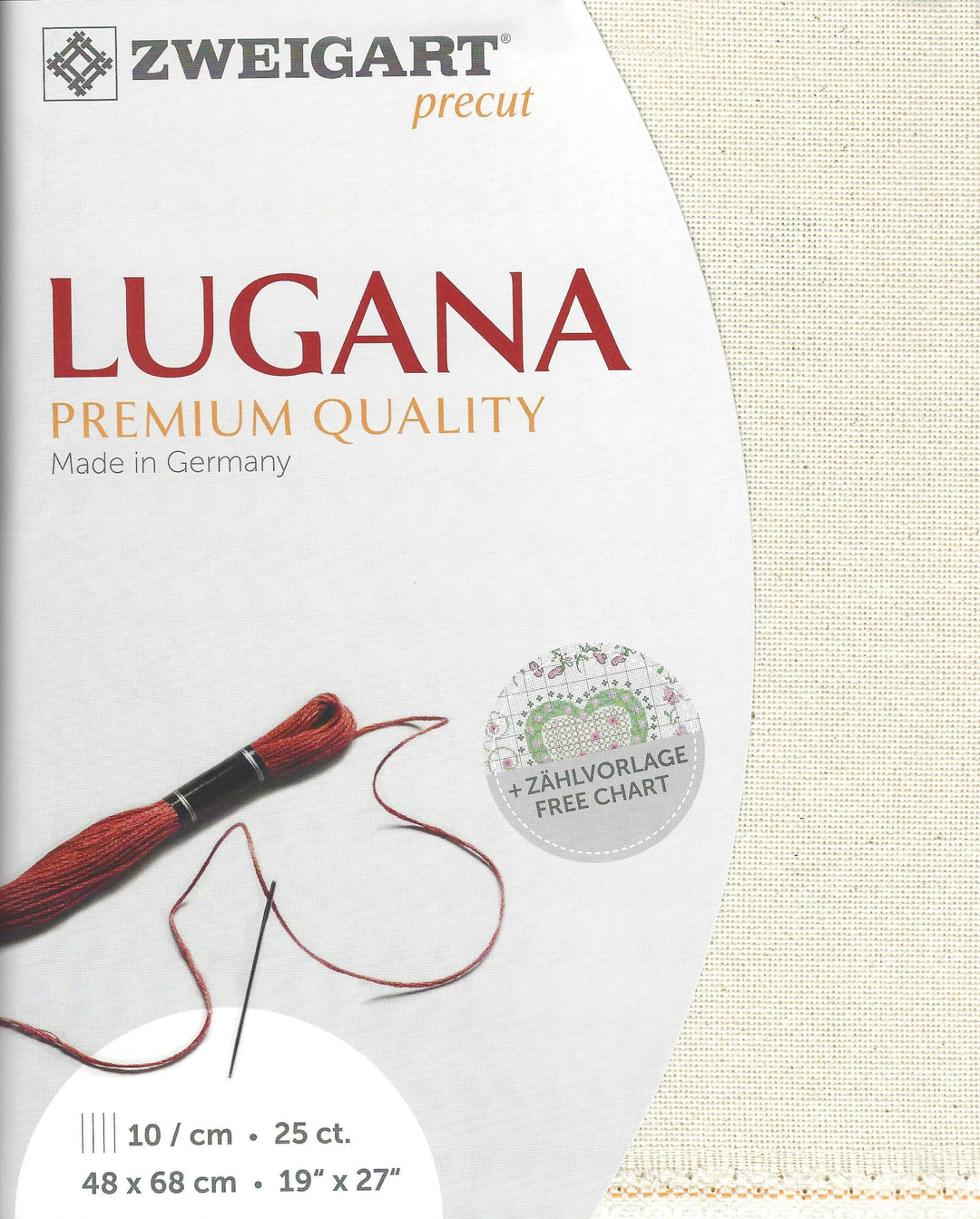 Precut Lugana 25 count Grey-Beige 3835/899