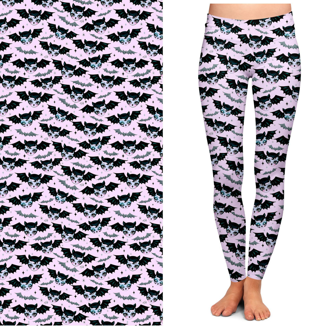 "Battylicious" Leggings by Miss Fluff x Lipstick & Chrome PINK