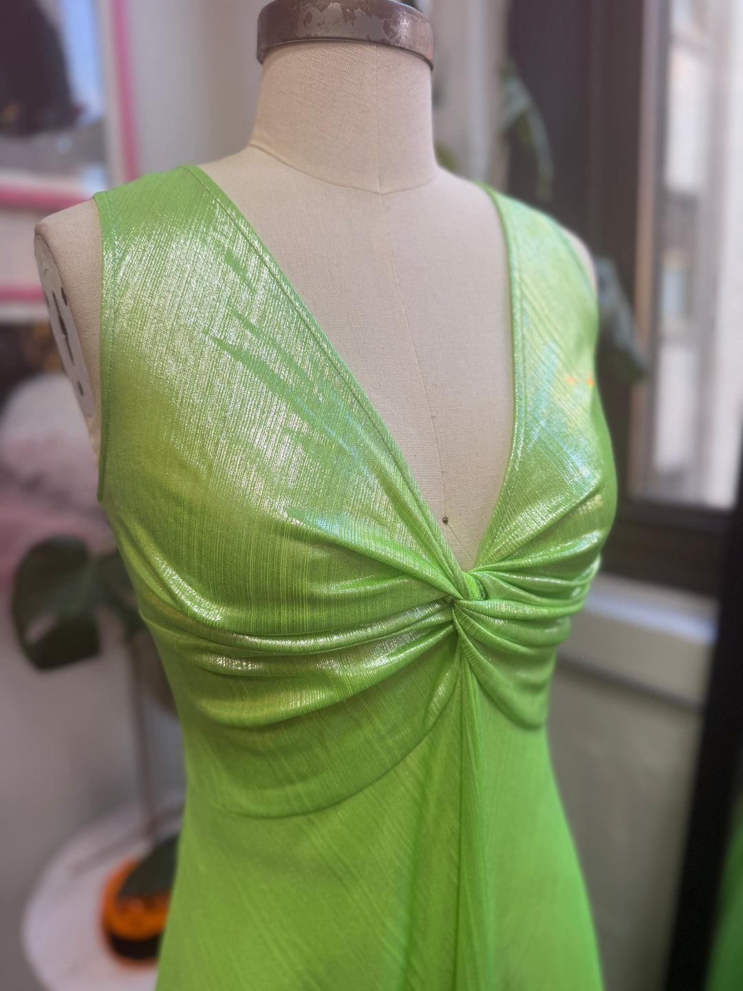 Siren Dress in Slime Queen Green