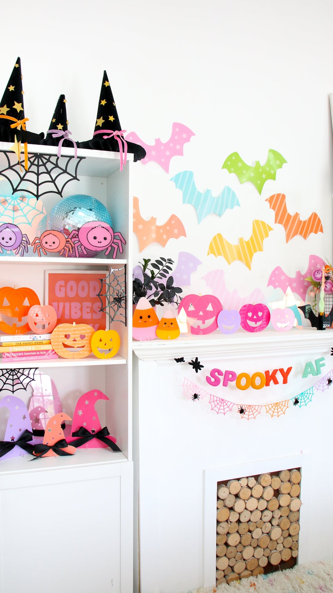 Rainbow Paper Bat Placemats