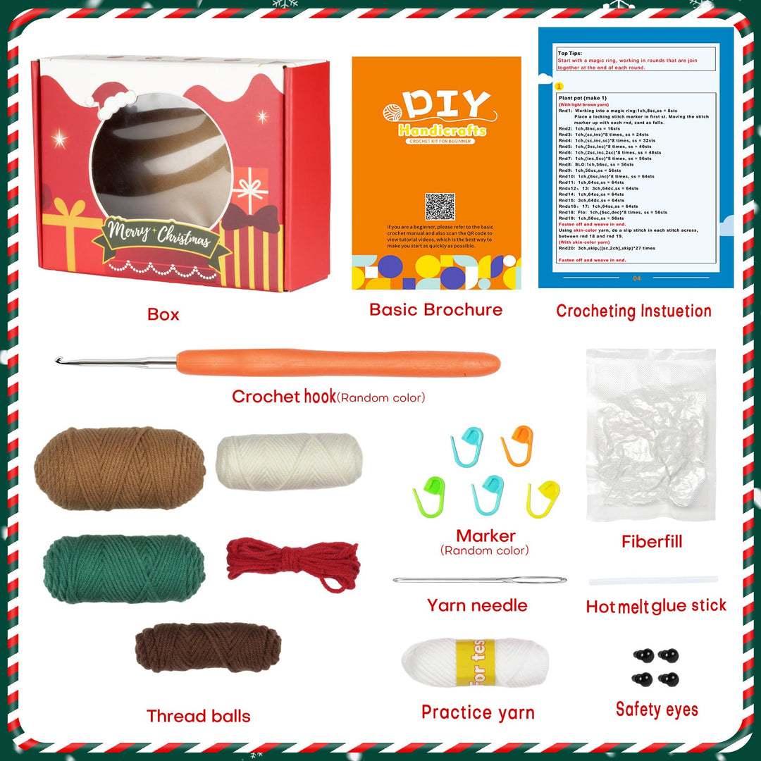 Christmas Gnomes Amigurumi DIY Crochet Kit Wizardi F07N8-M164