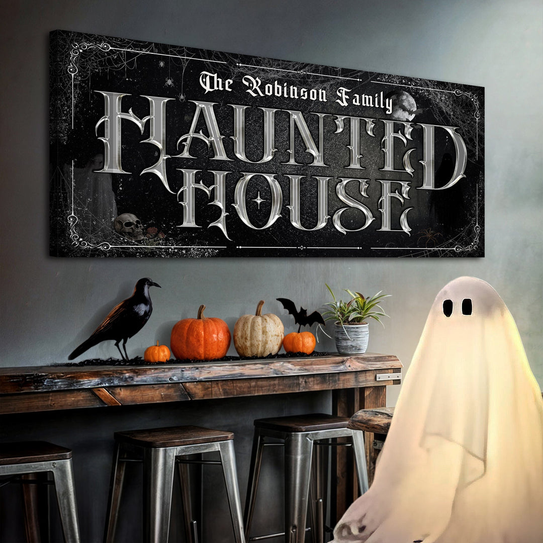 Personalized Haunted House Halloween Sign III
