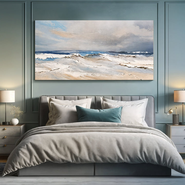 Serene Ocean Wave Coastal Wall Art IX