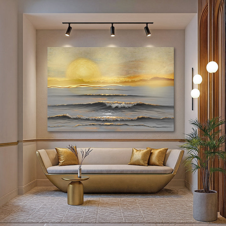 Golden Horizon Calm Wall Art