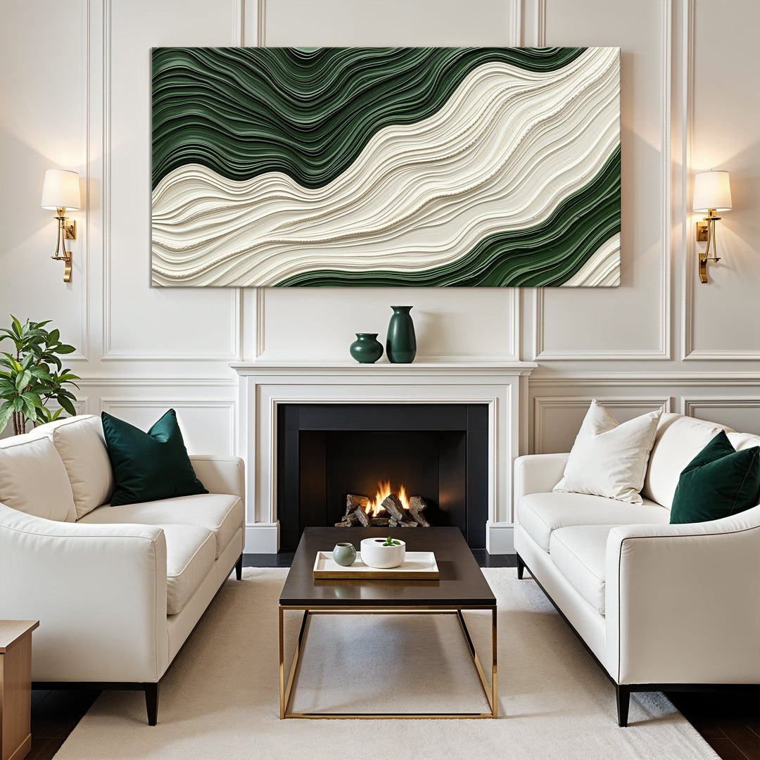 Green Rivers Abstract Wall Art VIII