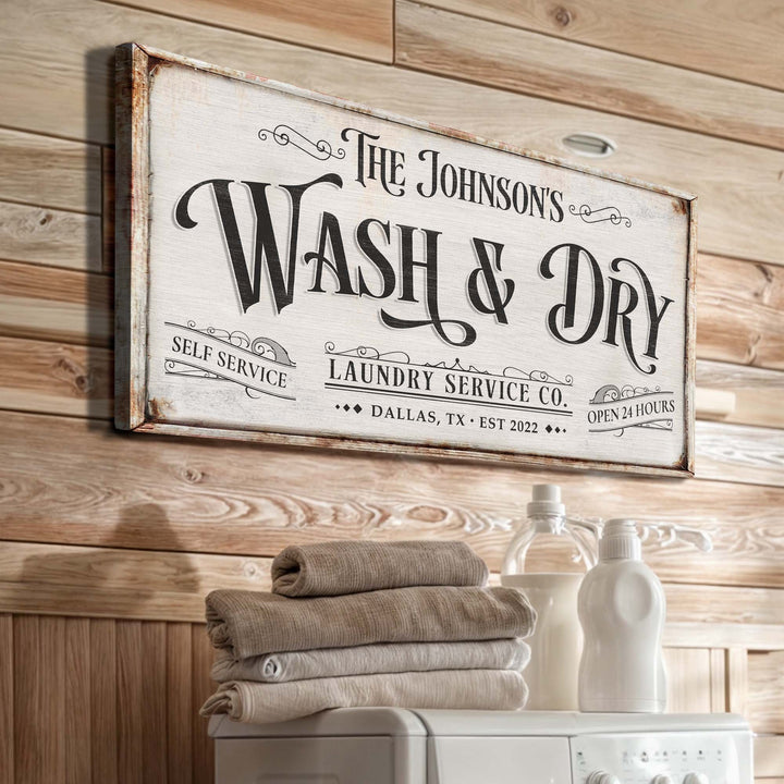 Personalized Laundry Service Sign