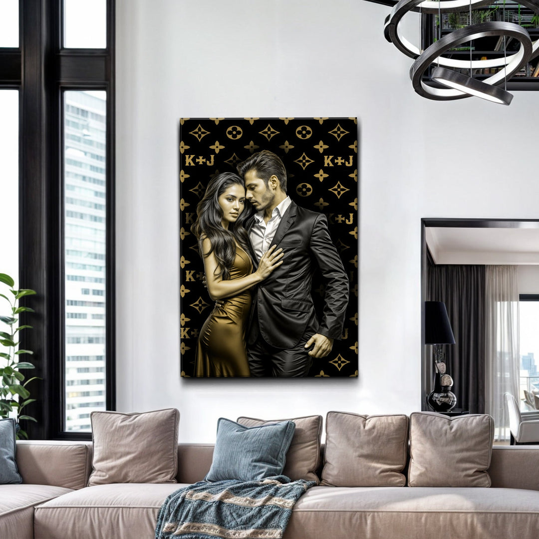 Personalized Luxury Couple Canvas Sign
