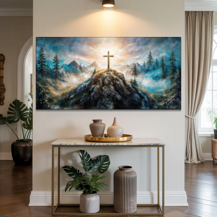 Cross On A Hill Faith Wall Art III