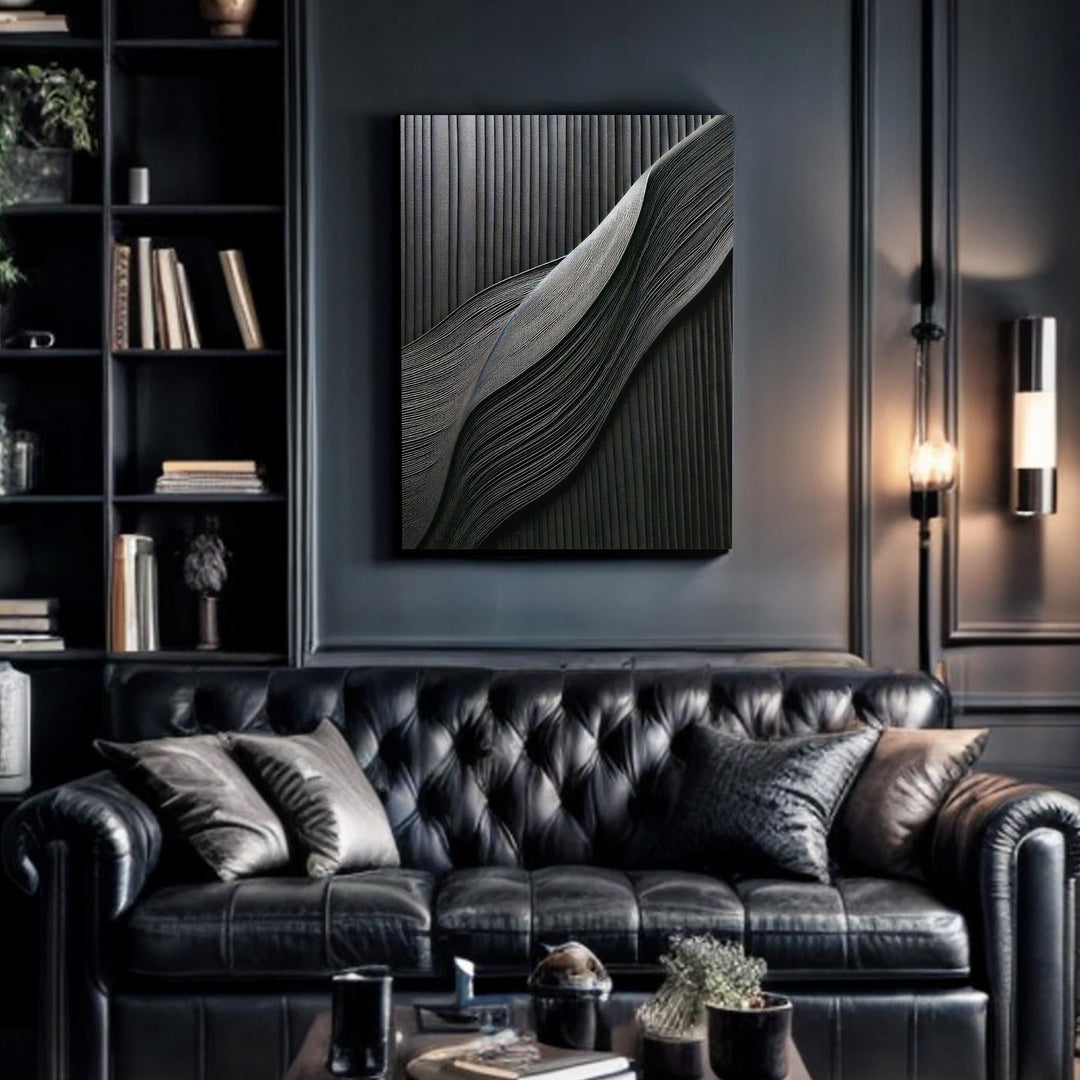 Luxury Black Minimalist Abstract Wall Art