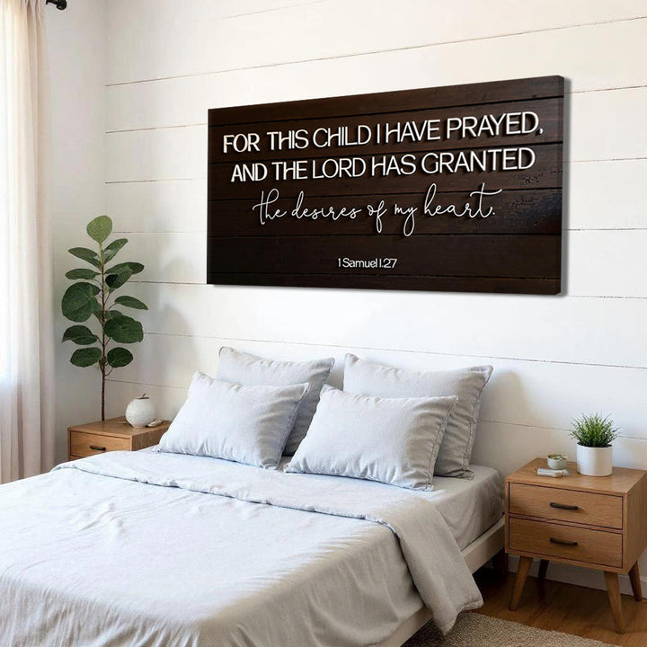 1 Samuel 1:27 - For This Child I Have Prayed Sign V