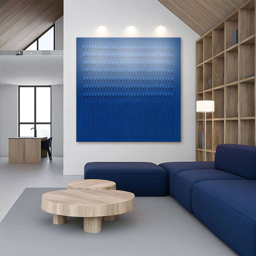 Minimalist Blue Gradient Abstract Wall Art