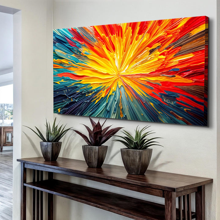 Solar Flare Impasto Wall Art
